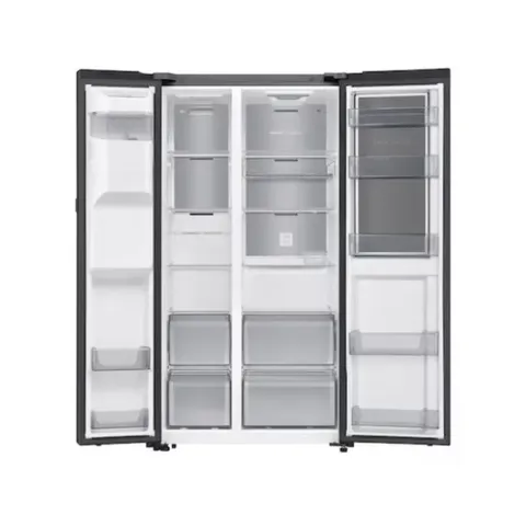 Samsung 609L Side By Side Fridge RS80F64G2FFA Empty Open