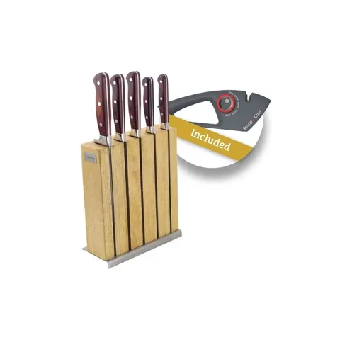 Snappy Chef 5PCE Professional Knife Set With Block