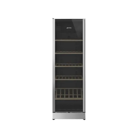 Smeg 197 Bottles Classica Left Hinged Wine Cooler SCV115AS Front