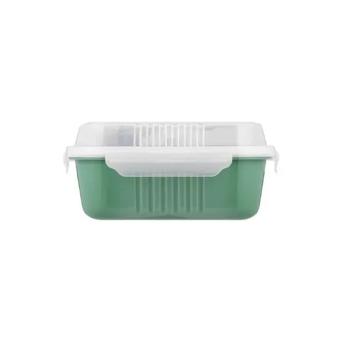 Legend Snappy 1.7L Green Lunch Box Side