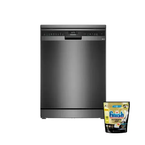 Siemens 13 Place Black Inox Dishwasher SN25EC02MZ Free Gift