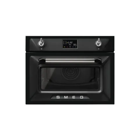 Smeg 45cm Victoria Black Microwave Oven SO4902M1N