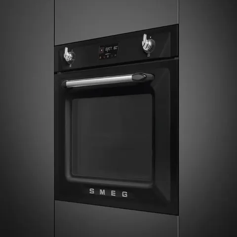 Smeg 60cm Black Victoria Steam Oven Build in