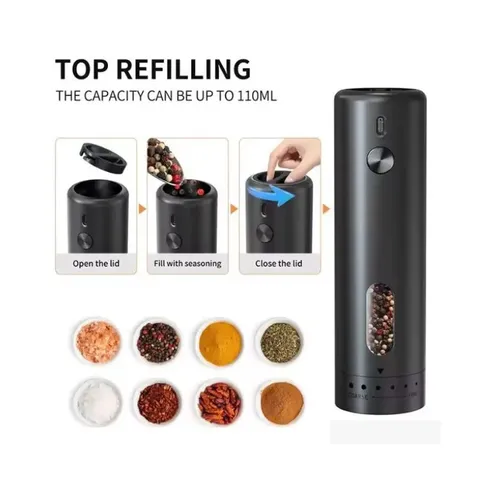 Home4U Rechargeable Salt And Pepper Set SPSET100ML Capacity