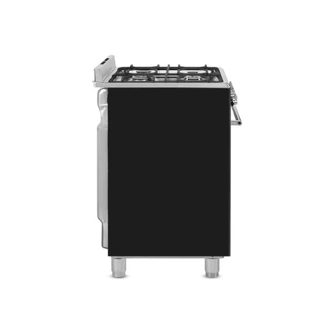 Smeg 60cm Glossy Black Gas Electric Cooker SSA60MBL2 Side