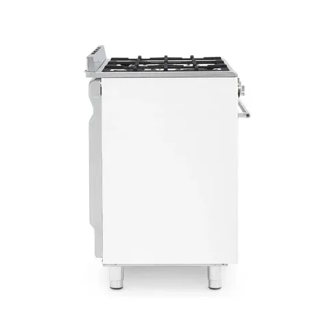 Smeg 90cm Glossy White Gas _ Electric Cooker SSA91MAWH2 Side