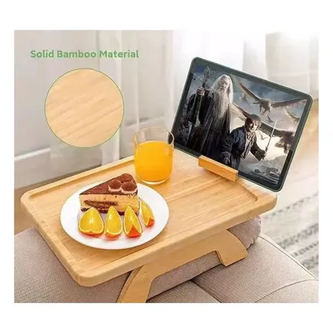 Home4U Bamboo Couch End Tray Display
