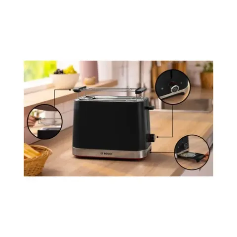 Bosch MyMoment Black Compact Toaster TAT4M223 Functions