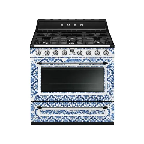 Smeg 90cm D&G Blu Mediterraneo Gas Cooker TR90DGME9