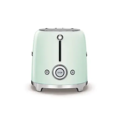 Smeg Retro Pastel Green 2 Slice Toaster front