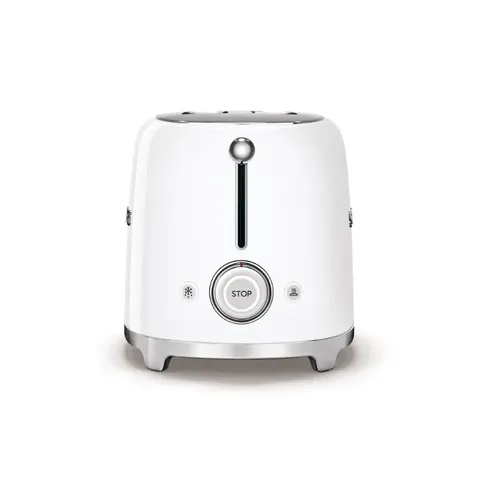 Smeg Retro Ice White 2 Slice Toaster front
