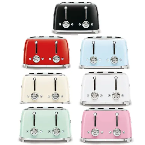 Smeg 4 Slice Square Toaster TSF03 Colours