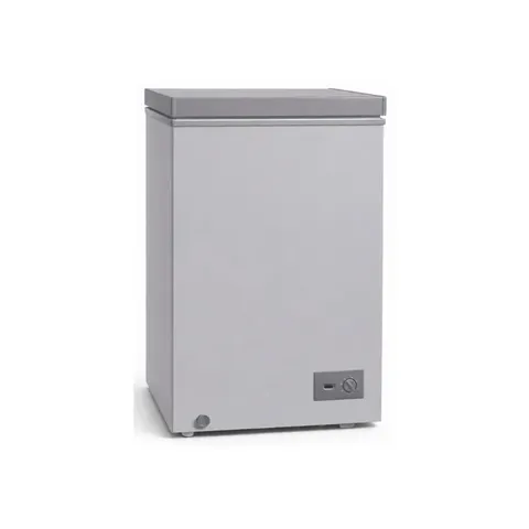 Univa 98L Metallic Chest Freezer UCF120M Angle View