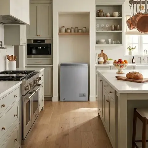 Univa 98L Metallic Chest Freezer UCF120M Display