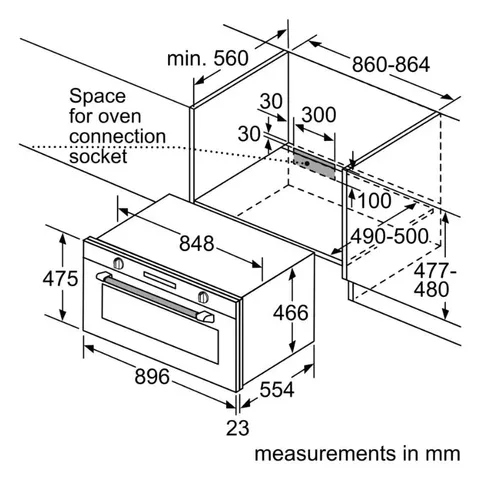 Bosch 90cm Series 4 Built-in Oven VBD554FS0 Installation