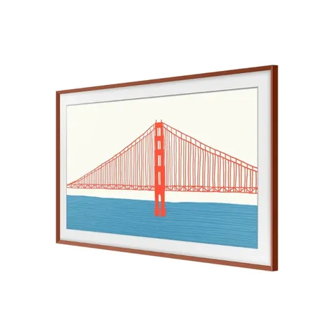 Samsung Terracotta Frame for The Frame 55 Inch TV side