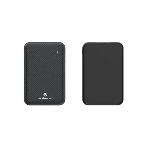 Volkano On-The-Go 500mAh Power Bank VK-PDQ002-BK Front and Back Image