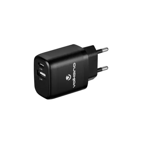Volkano On The Go USB plus Type-C wall charger VK-PDQ005-BK Side Image