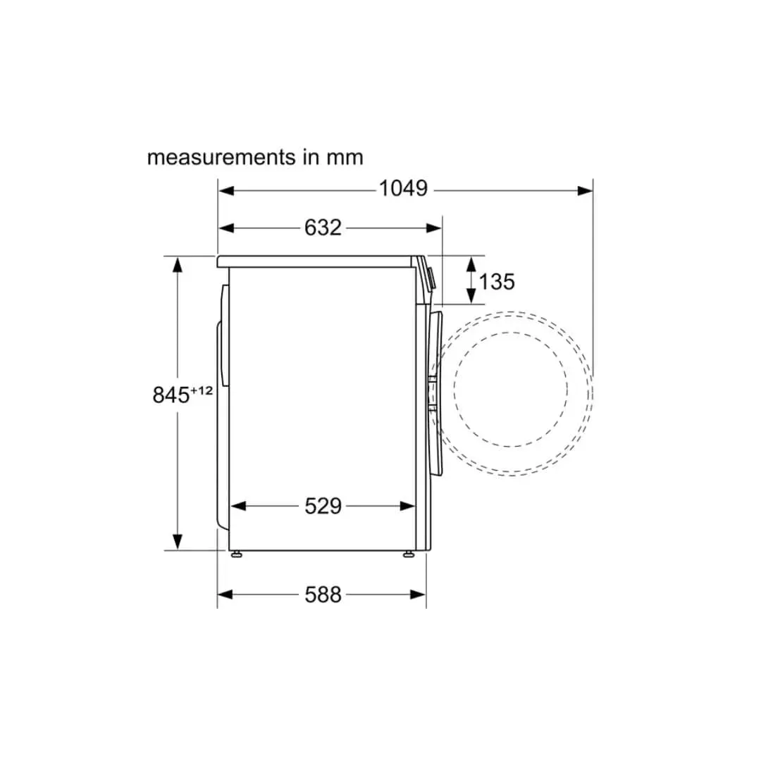 washing machine size