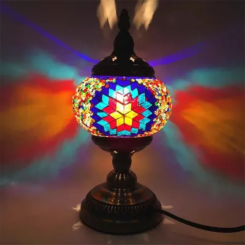 Home4U Tiffany Speckled Lamp YBT130 Display