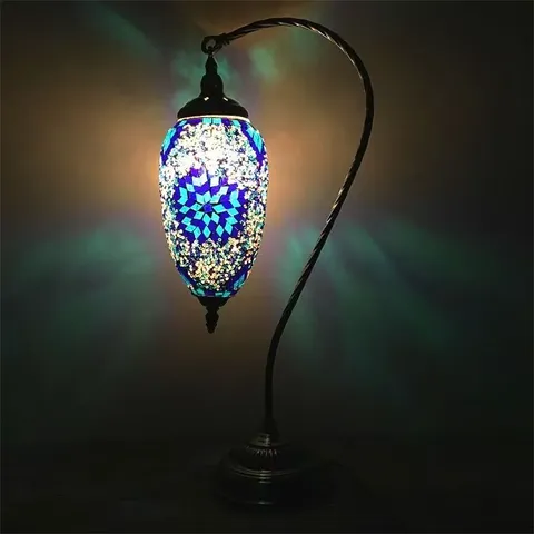Home4U Tiffany Blue Egg Dome Lamp YBT180-S Display