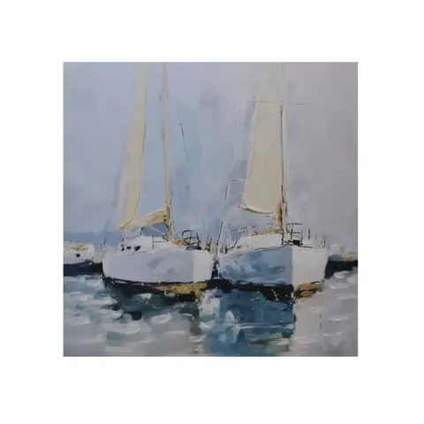 Hii Harboured Boats Canvas Oil Painting ZHP8778