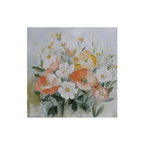 Hii Flowers Peach Hue Canvas Oil Painting ZHP8888